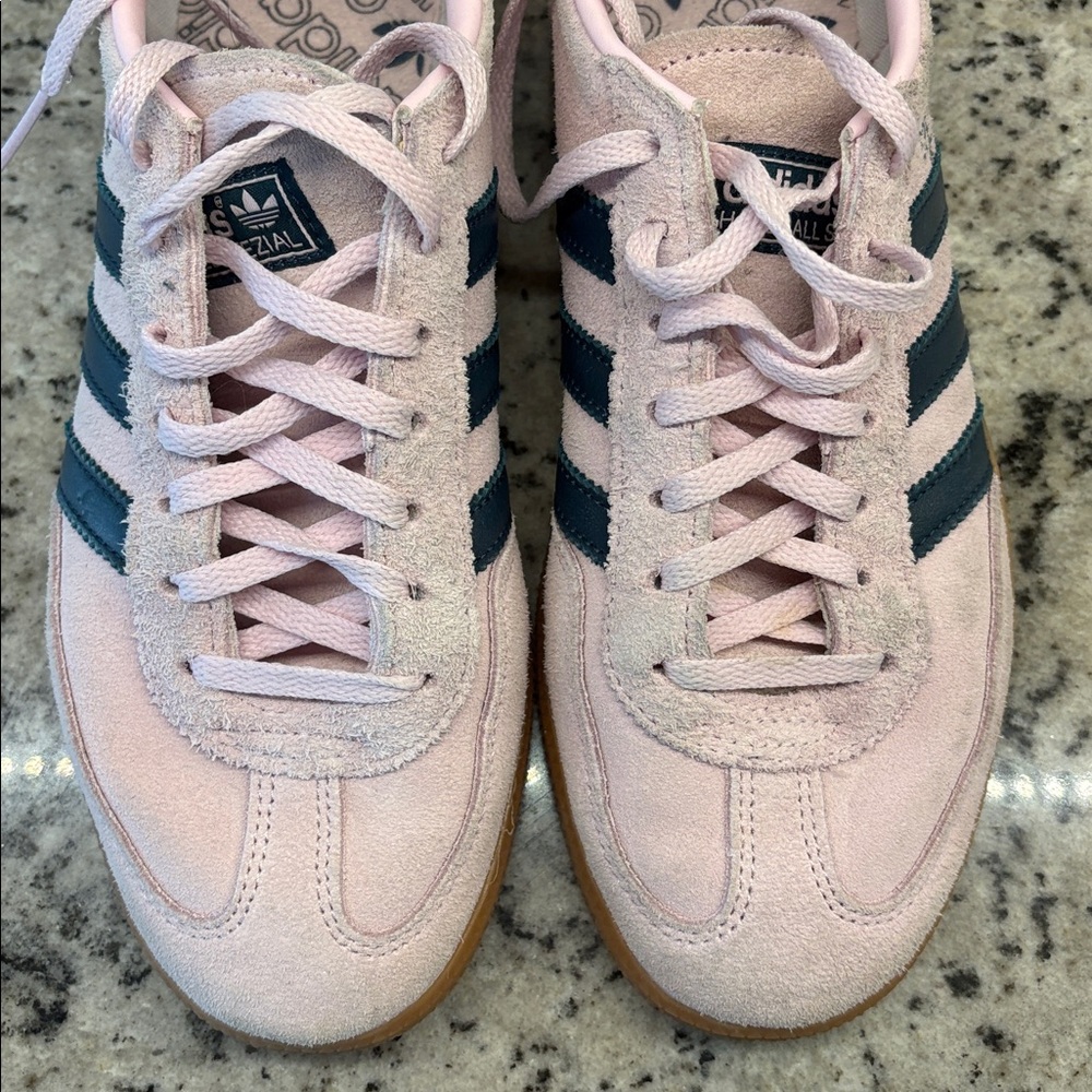 Adidas Pink Suede Spezial with navy Stripes size 9 - Picture 10 of 13